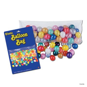 Decorating Kit: The Plastic Balloon Bag Drop with 100 Balloons